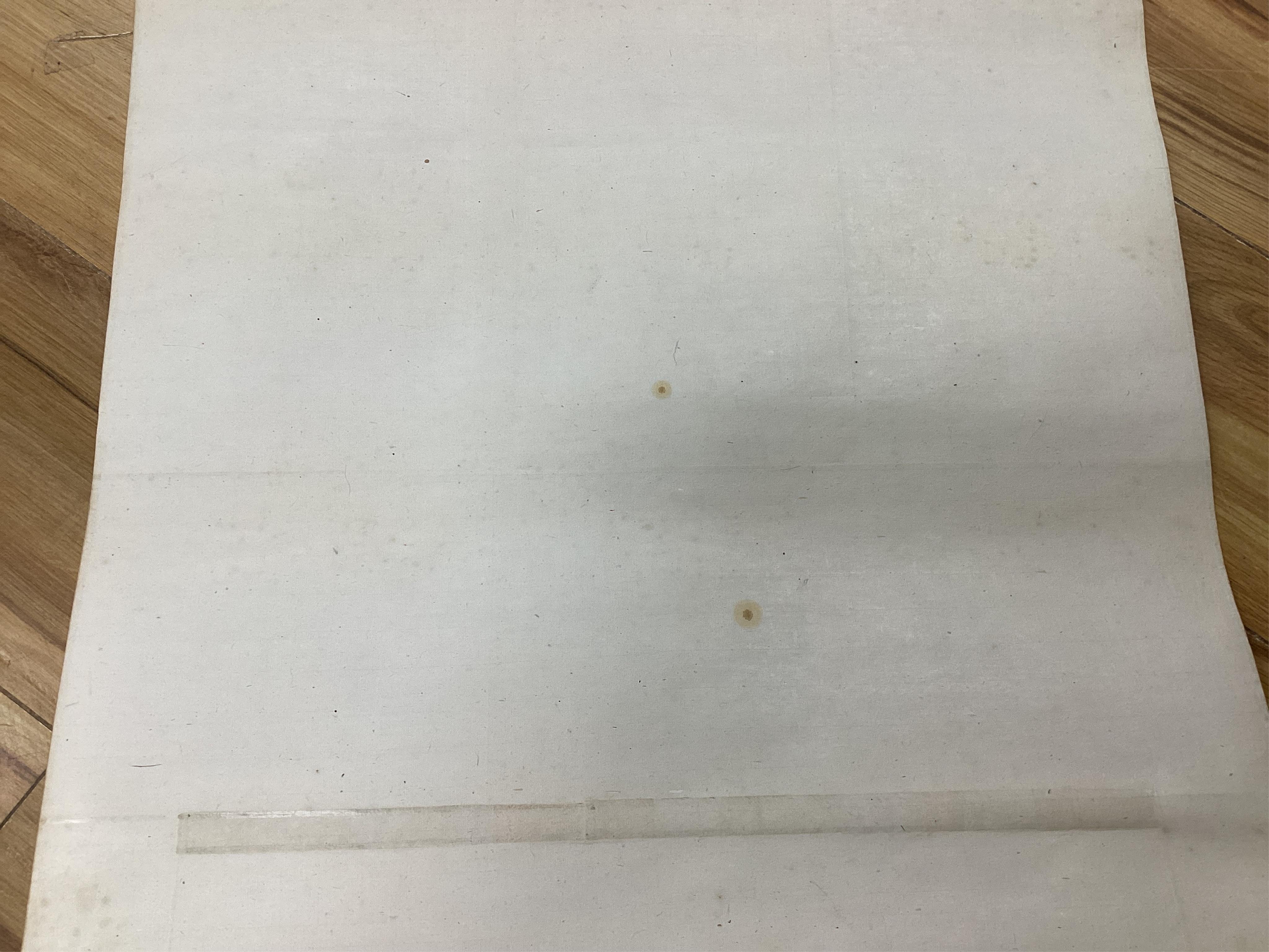A set of four Chinese scroll paintings of ladies before landscapes, 48cm wide. Condition - fair
